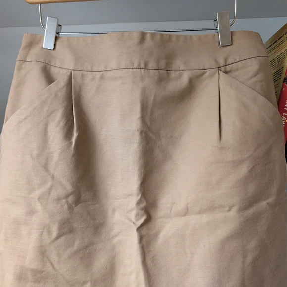 Kenar Women's Pencil Skirt in Khaki Camel Small / 2 Office Chic Preppy Capsule - Picture 3 of 6